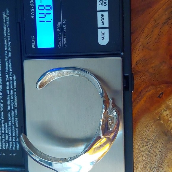 Vintage Taxco Mexico Sterling Silver Dolphin Cuff Bracelet – 925 Solid Silver - Picture 15 of 16